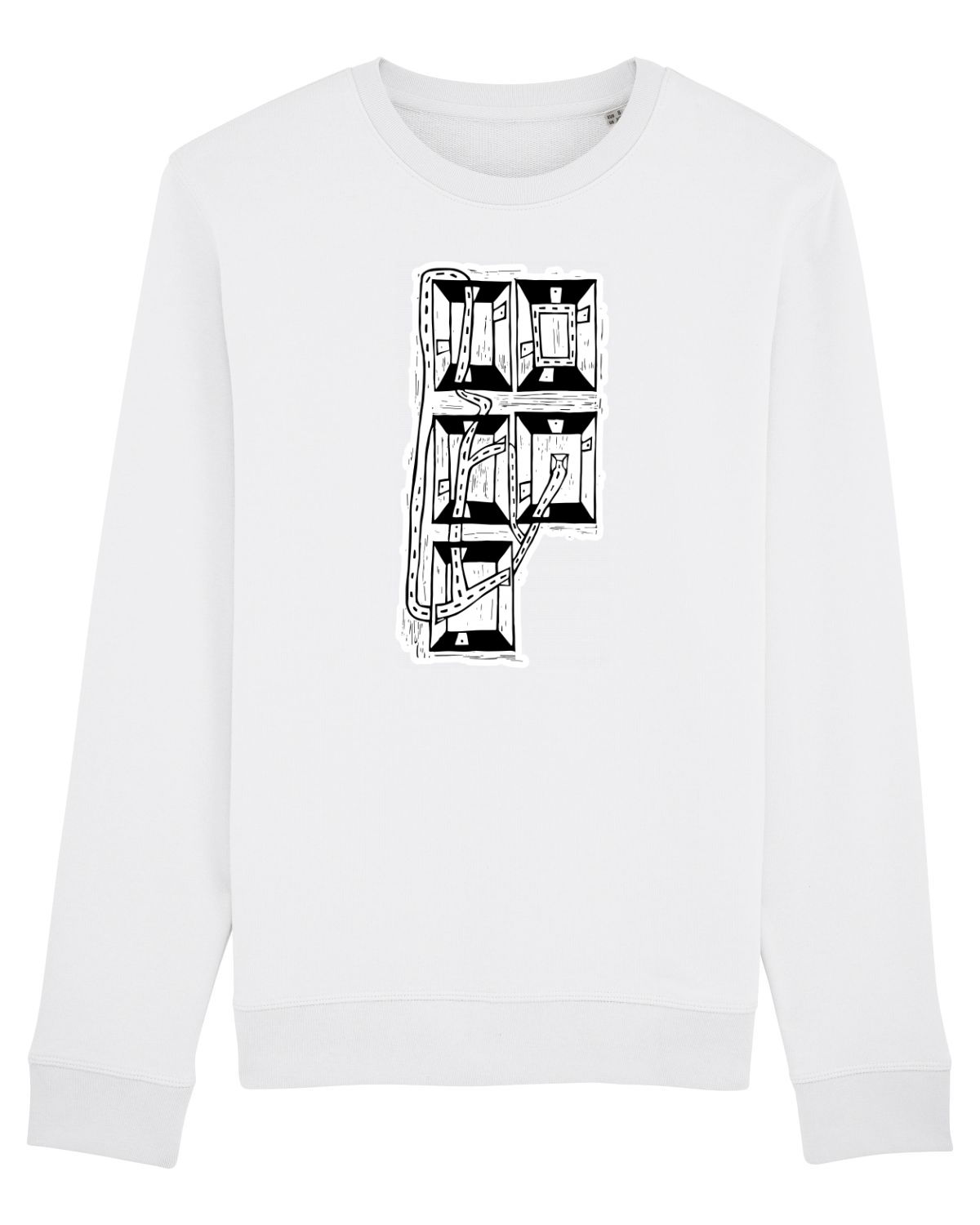 Bluză mânecă lungă Unisex Rise White