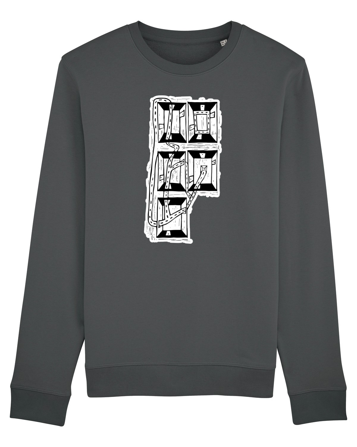 Bluză mânecă lungă Unisex Rise Anthracite