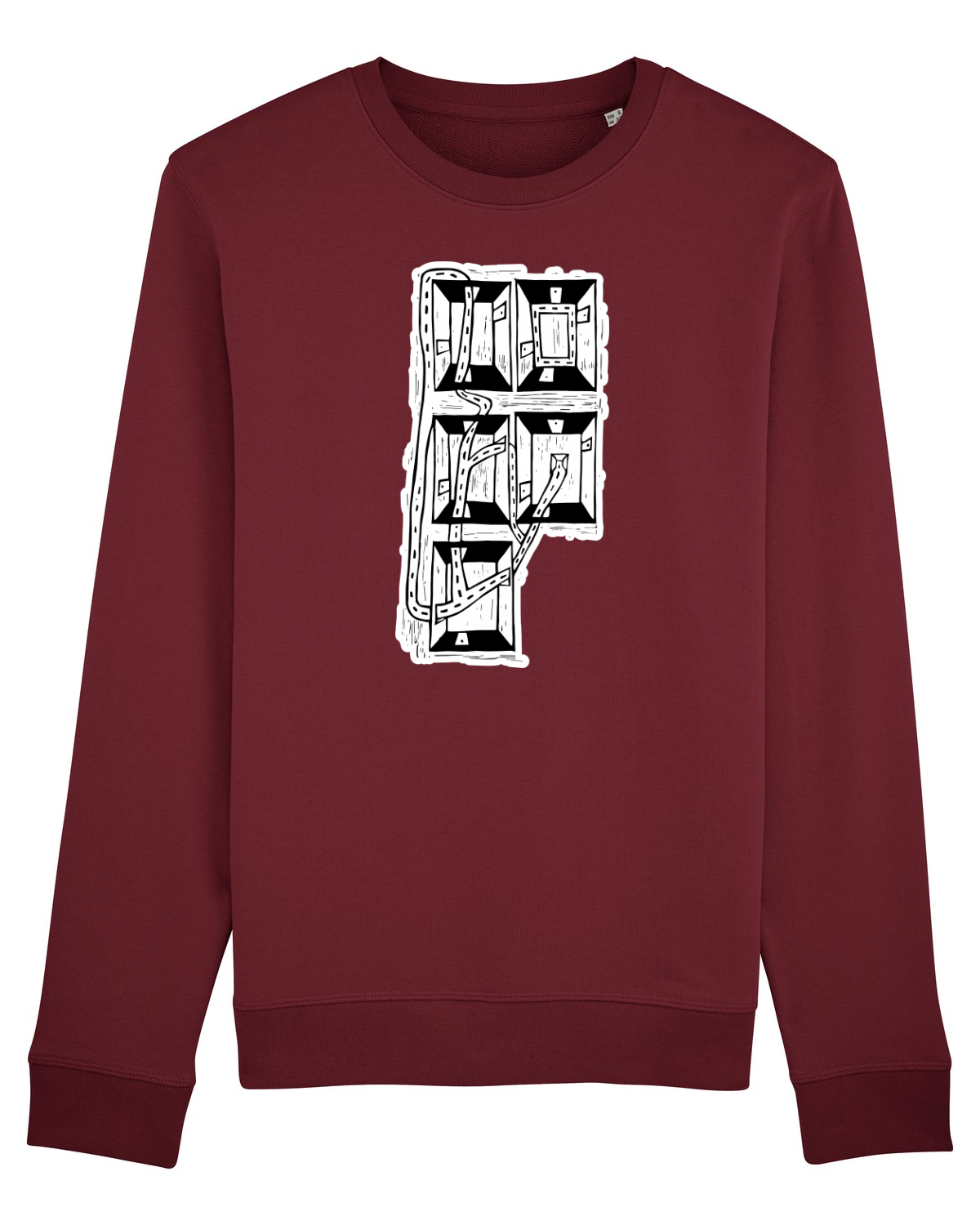 Bluză mânecă lungă Unisex Rise Burgundy