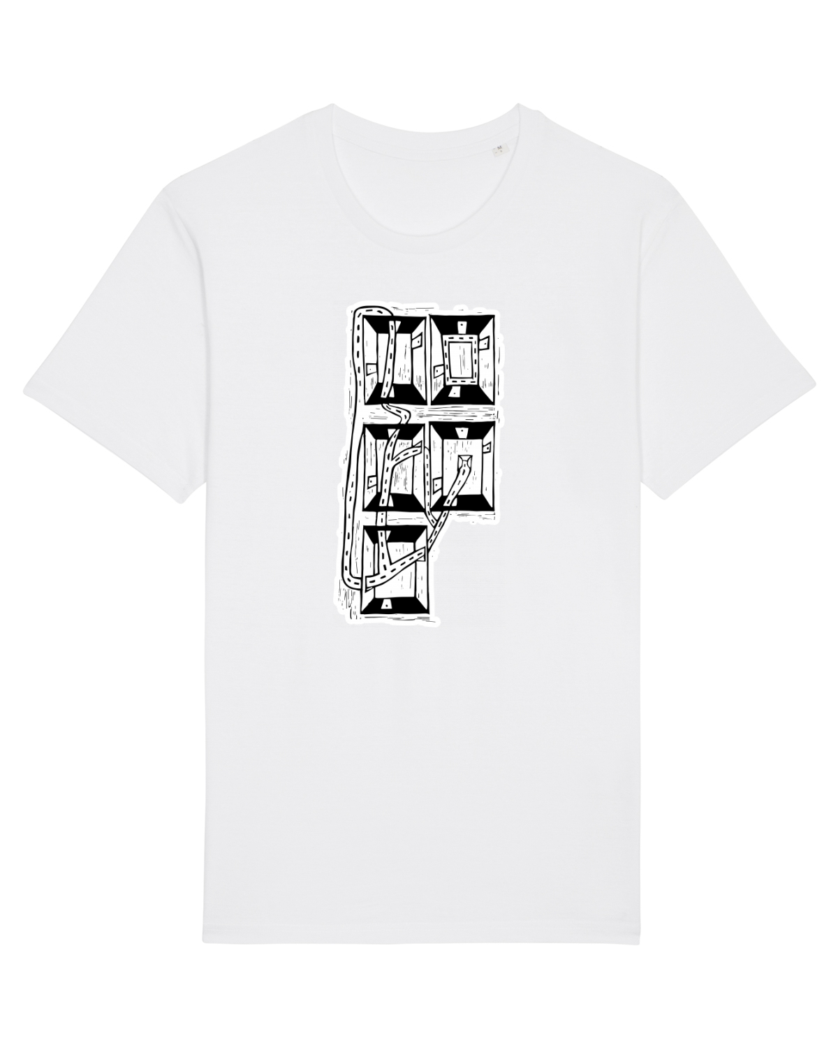 Tricou mânecă scurtă Unisex Rocker White