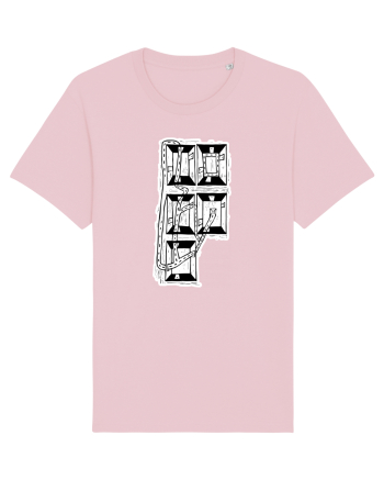 Portret. Izolare, alb Cotton Pink