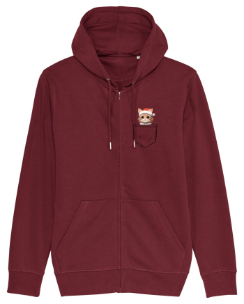 de Crăciun cu pisică in buzunar v01 Burgundy