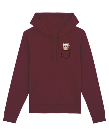 de Crăciun cu pisică in buzunar v01 Burgundy