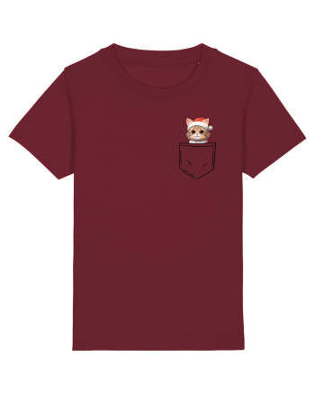 de Crăciun cu pisică in buzunar v01 Burgundy