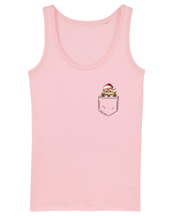 de Crăciun cu pisică in buzunar v02 Cotton Pink