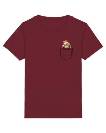 de Crăciun cu pisică in buzunar v04 Burgundy