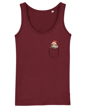 de Crăciun cu pisică in buzunar v05 Burgundy