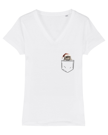 de Crăciun cu pisică in buzunar v06 White