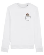 de Crăciun cu pisică in buzunar v06 Bluză mânecă lungă Unisex Rise