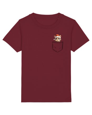 de Crăciun cu pisică in buzunar v08 Burgundy