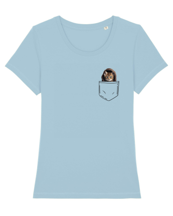de Crăciun cu pisică in buzunar v09 Sky Blue