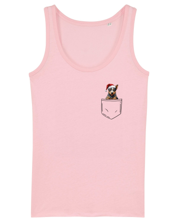 de Crăciun cu cățel in buzunar - Australian Cattle Cotton Pink
