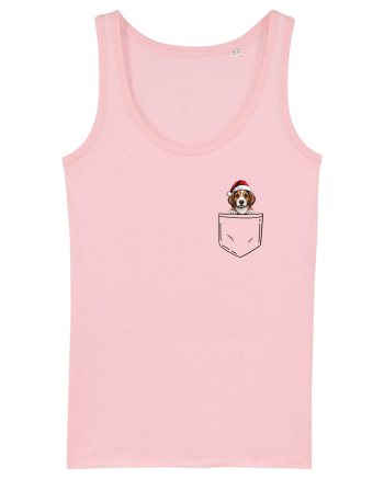 de Crăciun cu cățel in buzunar - Beagle Cotton Pink