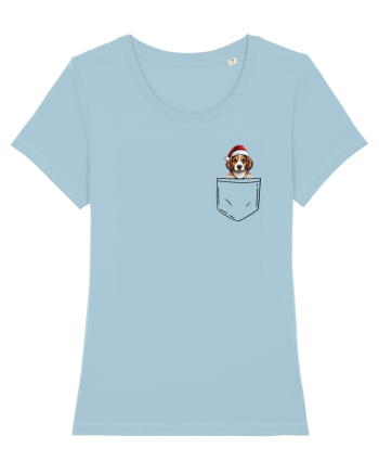 de Crăciun cu cățel in buzunar - Beagle Sky Blue