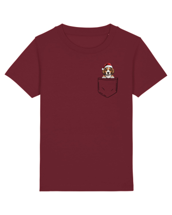 de Crăciun cu cățel in buzunar - Beagle Burgundy