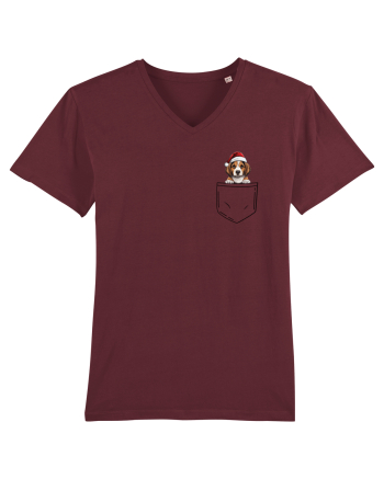 de Crăciun cu cățel in buzunar - Beagle Burgundy