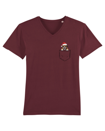 de Crăciun cu cățel in buzunar - Boxer Burgundy