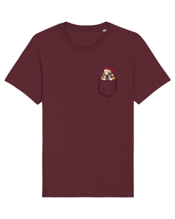 de Crăciun cu cățel in buzunar - Bulldog Burgundy