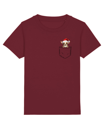 de Crăciun cu cățel in buzunar - Chihuahua Burgundy
