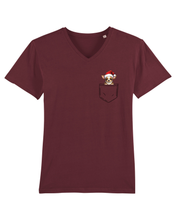 de Crăciun cu cățel in buzunar - Chihuahua Burgundy