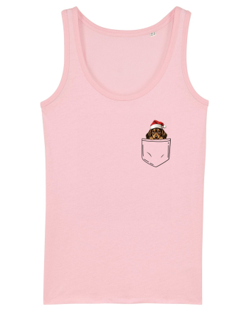 de Crăciun cu cățel in buzunar - Teckel Pitic Cotton Pink