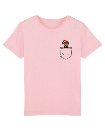 de Crăciun cu cățel in buzunar - Doberman Pinscher Cotton Pink