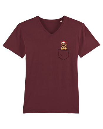 de Crăciun cu cățel in buzunar - Ciobănesc german Burgundy