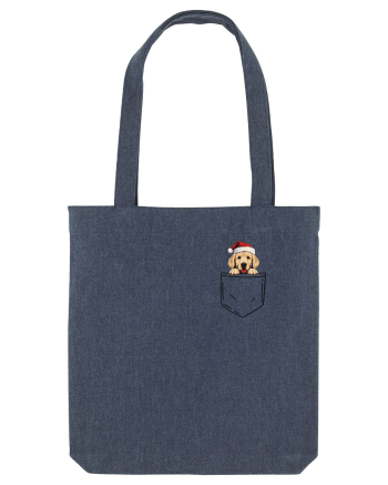 de Crăciun cu cățel in buzunar - Golden Retriever Midnight Blue
