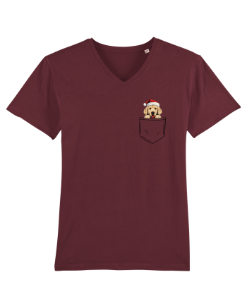 de Crăciun cu cățel in buzunar - Golden Retriever Burgundy