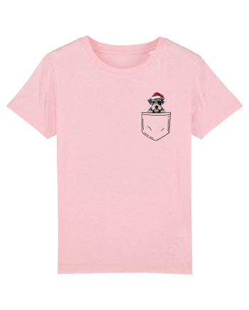de Crăciun cu cățel in buzunar - Schnauzer pitic Cotton Pink