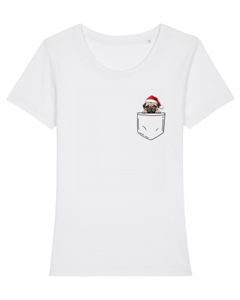 de Crăciun cu cățel in buzunar - Pug White
