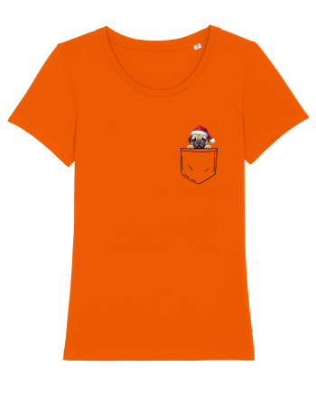 de Crăciun cu cățel in buzunar - Pug Bright Orange