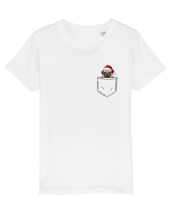 de Crăciun cu cățel in buzunar - Pug White