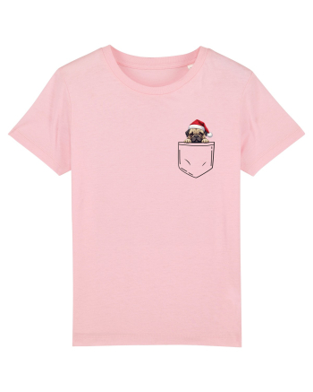 de Crăciun cu cățel in buzunar - Pug Cotton Pink