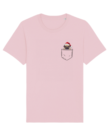 de Crăciun cu cățel in buzunar - Pug Cotton Pink