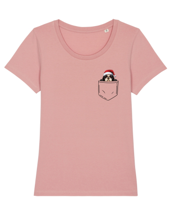 de Crăciun cu cățel in buzunar - Shih Tzu Canyon Pink