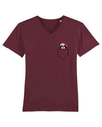 de Crăciun cu cățel in buzunar - Shih Tzu Burgundy