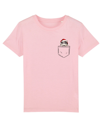 de Crăciun cu cățel in buzunar - Husky siberian Cotton Pink