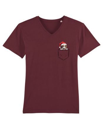 de Crăciun cu cățel in buzunar - Staffordshire Terrier Burgundy
