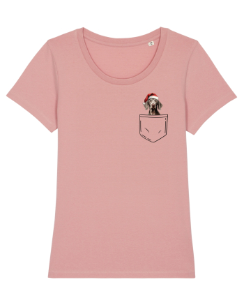 de Crăciun cu cățel in buzunar - Weimaraner Canyon Pink
