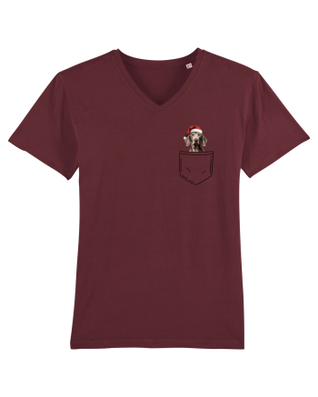de Crăciun cu cățel in buzunar - Weimaraner Burgundy