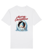 cu urări de Crăciun si om de zăpadă v1 Tricou mânecă scurtă Unisex Rocker