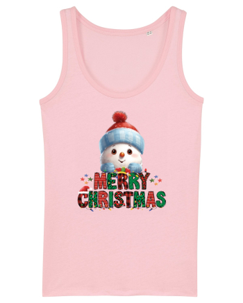 cu urări de Crăciun si om de zăpadă v3 Cotton Pink