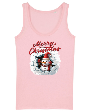 cu urări de Crăciun si om de zăpadă v6 Cotton Pink
