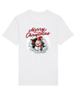 cu urări de Crăciun si om de zăpadă v6 Tricou mânecă scurtă Unisex Rocker