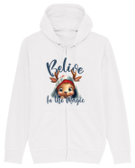 de Craciun cu pui de ren - Believe in the magic Hanorac cu fermoar Unisex Connector