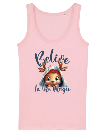 de Craciun cu pui de ren - Believe in the magic Cotton Pink