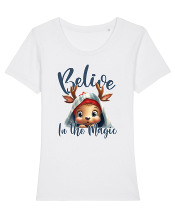 de Craciun cu pui de ren - Believe in the magic White