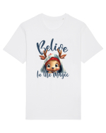 de Craciun cu pui de ren - Believe in the magic Tricou mânecă scurtă Unisex Rocker