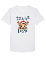 de Craciun cu pui de ren - Let s get cozy Tricou mânecă scurtă guler larg Bărbat Skater